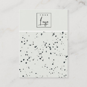 Carte De Visite Ecran d'oreille gris noir Terrazzo Texture 2 Écran