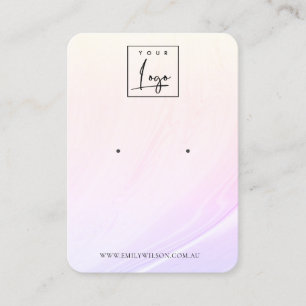 Carte De Visite Écran d'oreille Lilac Blush Yellow Wave