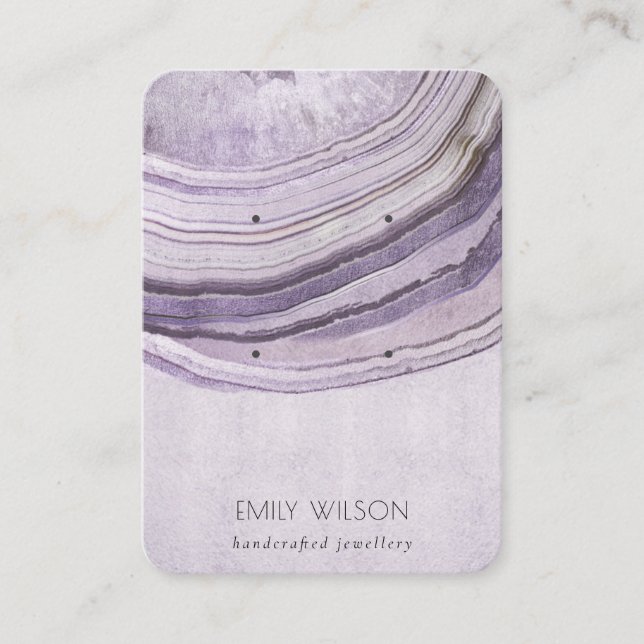 Carte De Visite Écran d'oreille Mauve-Lilac en boue (Devant)
