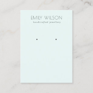 Carte De Visite Écran d'oreille minimal simple et doux Sky Blue A