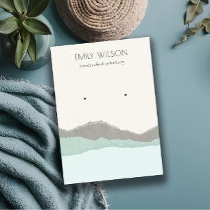 Carte De Visite Écran d'oreille Pastel Aqua Kraft