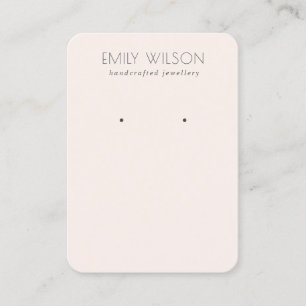 Carte De Visite Écran d'oreille rose doux et doux minimal