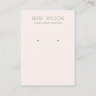 Carte De Visite Écran d'oreille rose doux et simple
