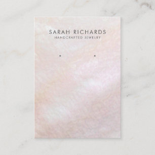 Carte De Visite Écran d'oreille rose pâle de Pearl Classy
