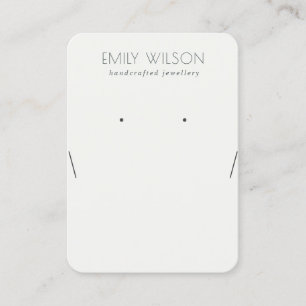 Carte De Visite Écran d'oreille simple en noir et blanc