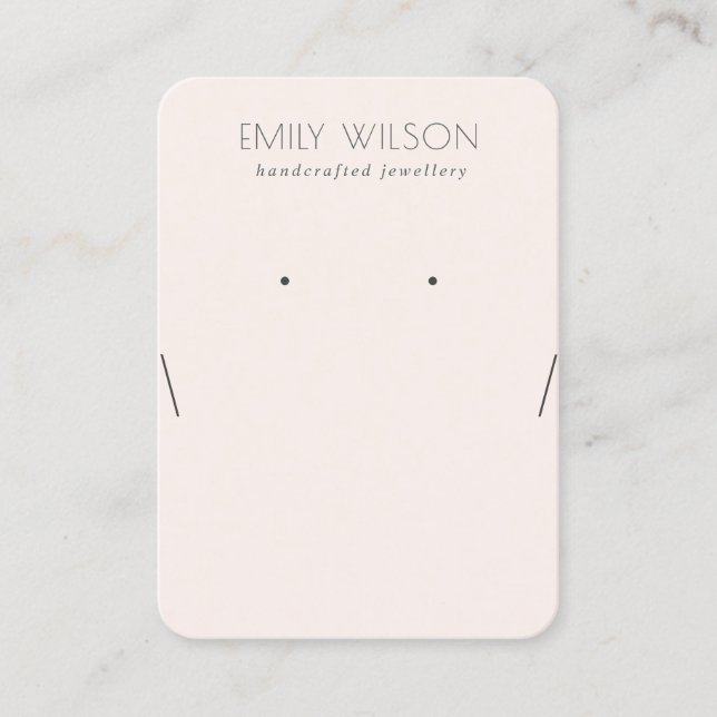 Carte De Visite Écran d'oreille simple et souple de collier rose (Devant)