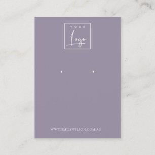 Carte De Visite Écran d'oreille violet Dusky Lilac minimal