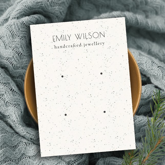 Carte De Visite Écran doux en céramique blanche texture 2 Earing (Créateur téléchargé)