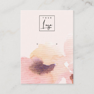 Carte De Visite Écran du logo Abstrait à oreille rose vif