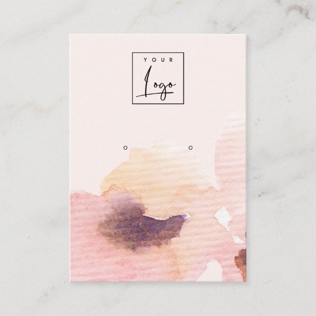 Carte De Visite Écran du logo Abstrait à oreille rose vif (Devant)