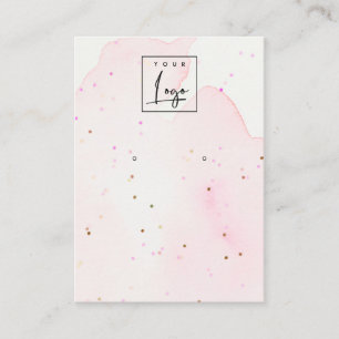 Carte De Visite Écran du logo Abstrait Confetti Blush Stud Elevag