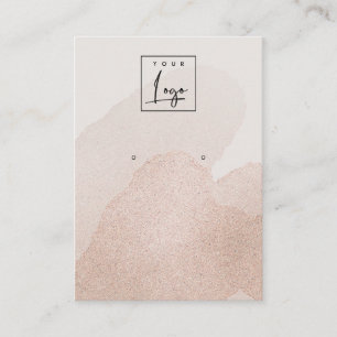 Carte De Visite Écran du logo rose Gold Shimmer