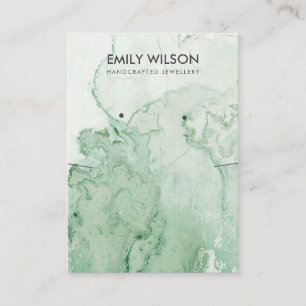 CARTE DE VISITE ÉCRAN GRIS VERT AGATE MARBRE STUD ÉCRAN