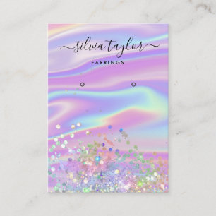 Carte De Visite Écran holographique moderne d'écoute de script uni