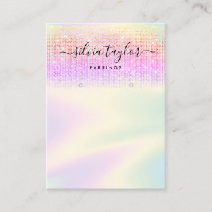 Carte De Visite Écran holographique moderne d'écoute de script uni