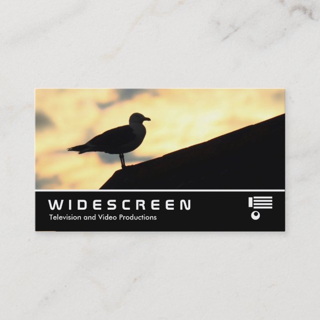 Carte De Visite Écran large 0475 - Coucher de soleil pour goélands (Devant)