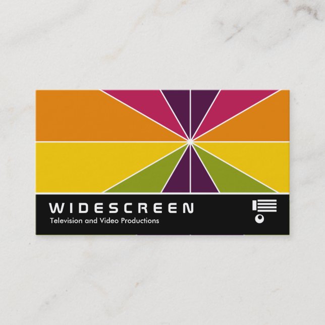 Carte De Visite Écran large 0522 - Segments couleur 02 (Devant)