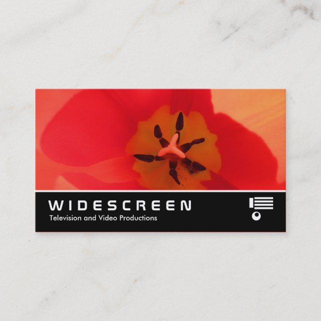 Carte De Visite Écran large 320 - Intérieur d'une tulipe (Devant)