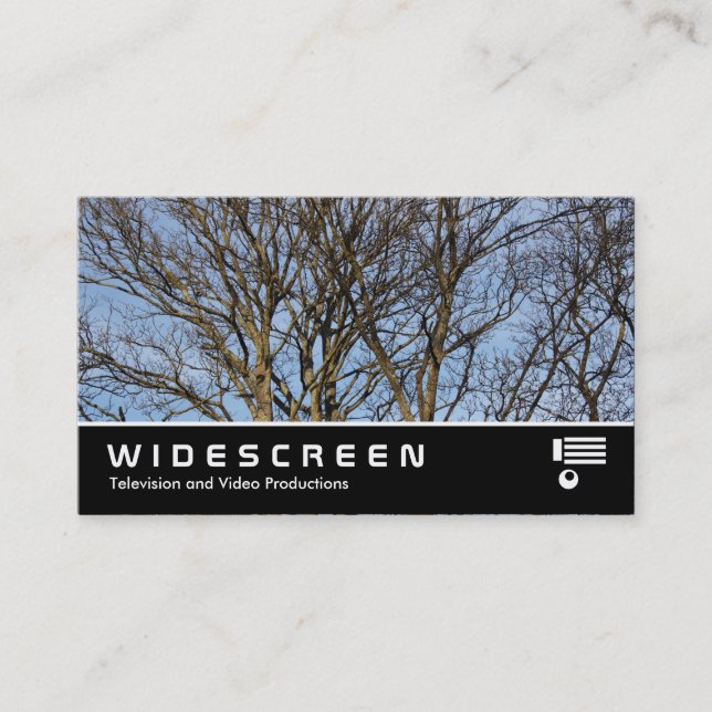 Carte De Visite Écran large 392 - Arbres éclairés au soleil (Devant)