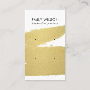 CARTE DE VISITE ÉCRAN LUXE GOLD FOIL BRUSH STROKE 2 STUD EARRING