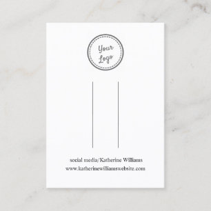 Carte De Visite Écran simple à cheveux blancs Ajouter votre logo