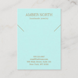 Carte De Visite Écran simple Aqua Bleu Bracelet