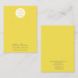 Carte De Visite Écran simple logo jaune bijoux