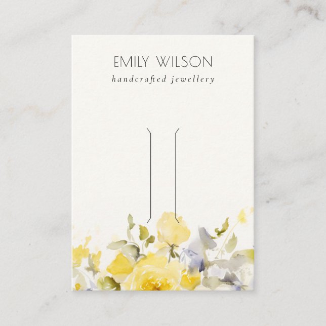 Carte De Visite Écran Soft Pastel Floral Bunch Hairpin Bijoux (Devant)