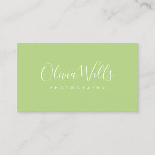 Carte De Visite Écran vert clair manuscrit Script social Media Icô