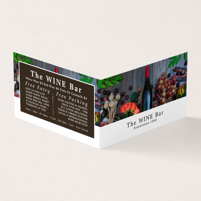 Carte De Visite Écran Vin, Bar À Vins / Vin, Détail (Extérieur)