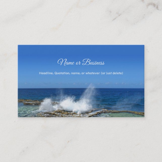 Carte De Visite Écraser des vagues (Devant)