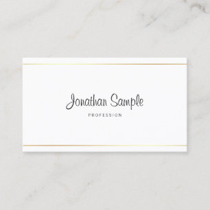Carte De Visite Écriture Calligraphie Élégante Moderne Luxe Simple