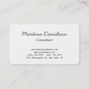 Carte De Visite Écriture créative en noir blanc unique