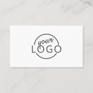 Carte De Visite Écriture féminine logo personnalisé blanc moder