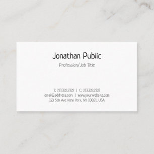 Carte De Visite Écriture manuscrite moderne Texte simple Modèle