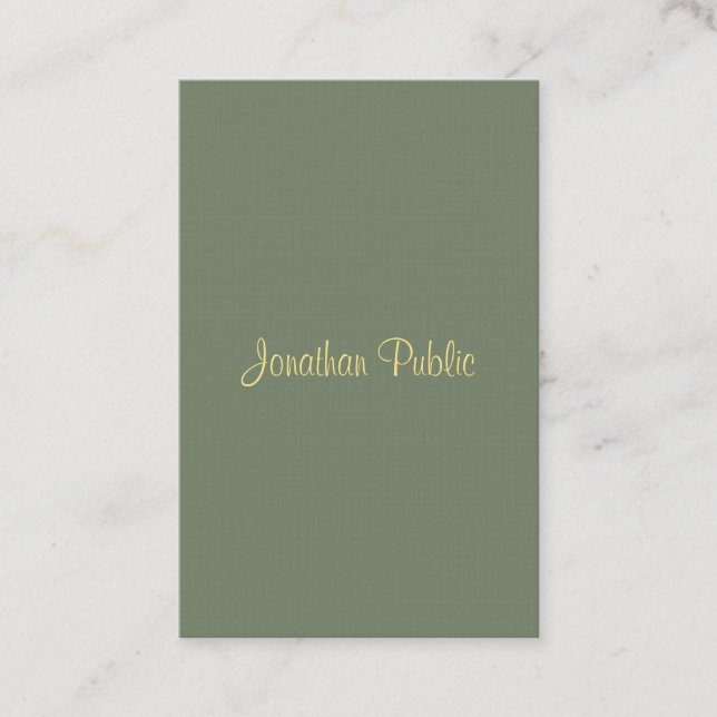 Carte De Visite Écriture manuscrite Nom de script Professionnel Lu (Devant)