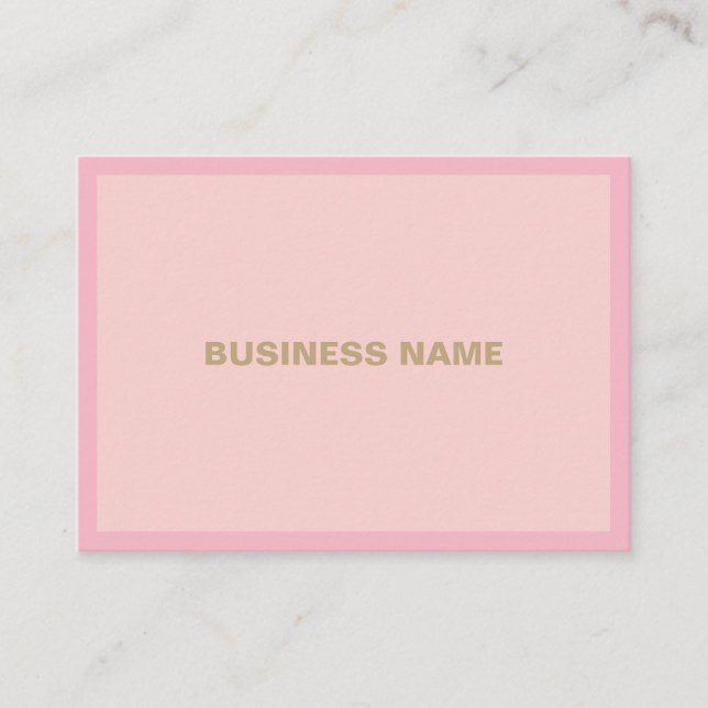 Carte De Visite Écriture manuscrite Or rose Professionnel Plain (Devant)