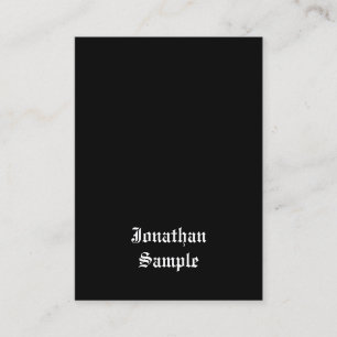 Carte De Visite Écriture manuscrite Script Vintage Retro Look noir
