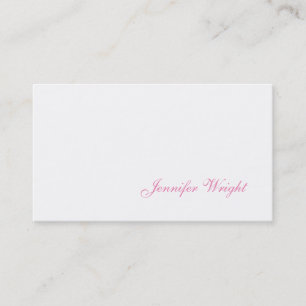 Carte De Visite Écriture minimaliste professionnelle féminine