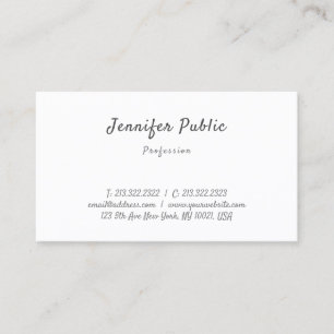Carte De Visite Écriture moderne Élégant minimaliste Modèle