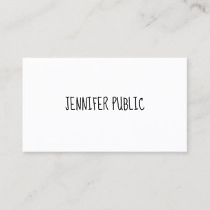 Carte De Visite Écriture personnalisée Modèle moderne élégant simp