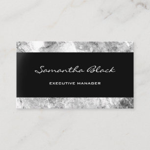 Carte De Visite Écriture professionnelle moderne Gris noir