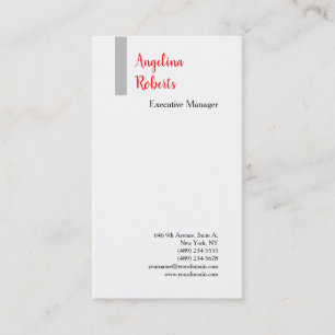 Carte De Visite Écriture tendance professionnelle simple minimalis
