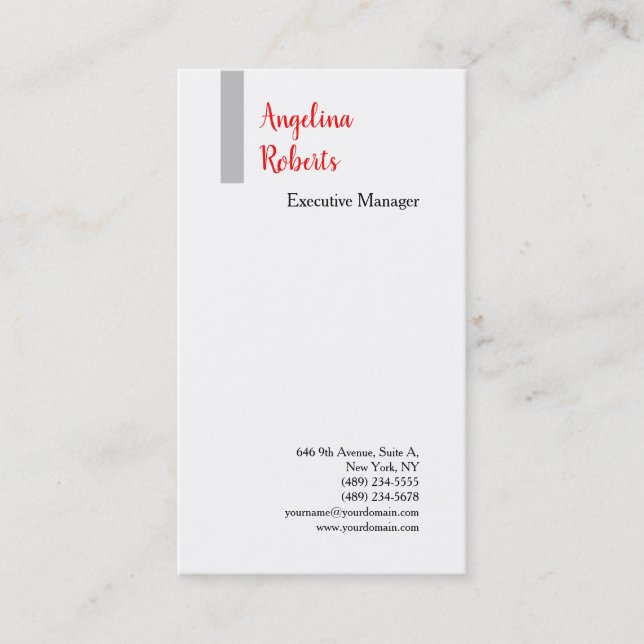 Carte De Visite Écriture tendance professionnelle simple minimalis (Devant)