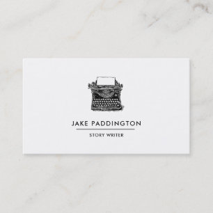 Carte De Visite Écrivain d'histoire professionnelle   Machine à éc