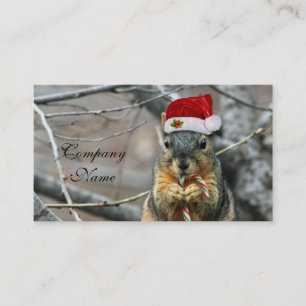 Carte De Visite Écureuil de Noël
