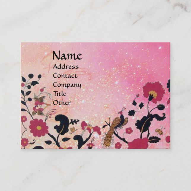 CARTE DE VISITE EDEN / JARDIN BLANC, PARKLES ROSE OR (Devant)