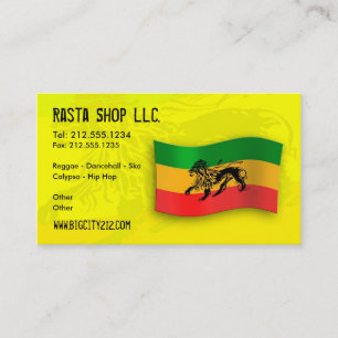 Carte de visite Editable de Rastafarian
