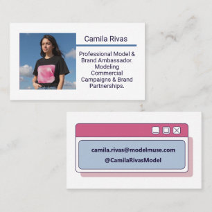 Carte De Visite Editable Modèle tendance Model Brand Ambassador