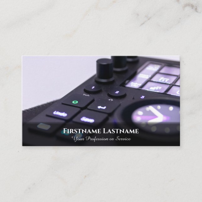 Carte De Visite Éditeur vidéo effets visuels art numérique spécial (Devant)